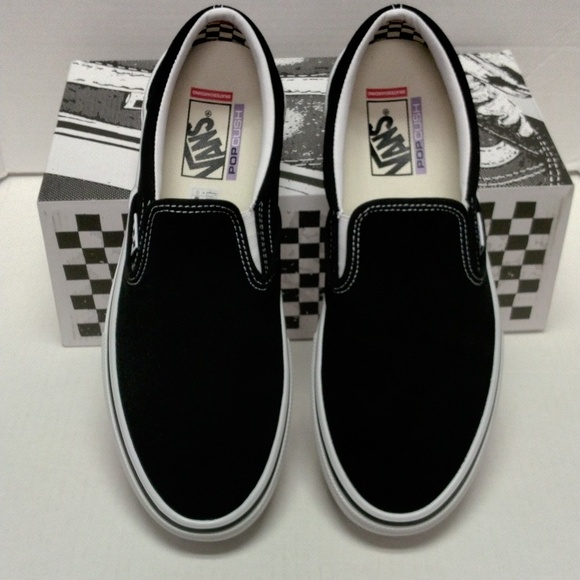 Vans Slip on Pro  Black and White Suede - Picture 3 of 5